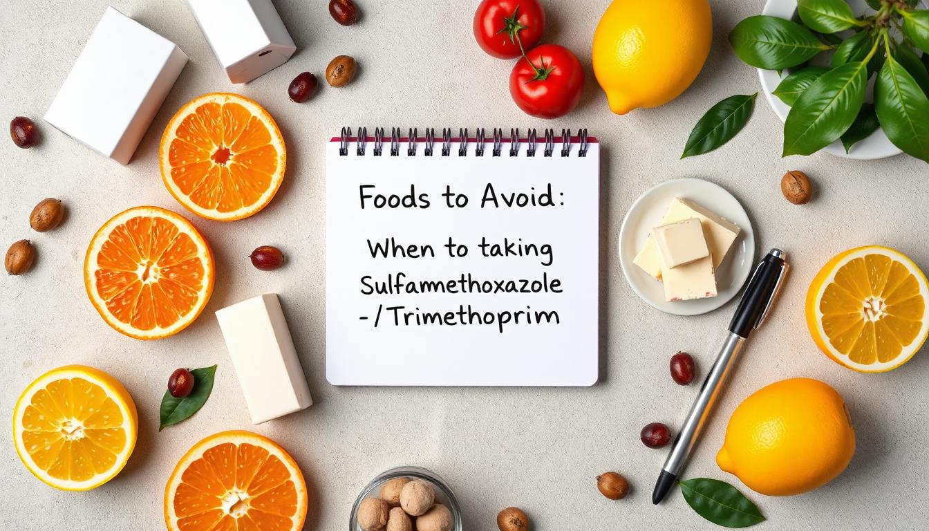 Sulfamethoxazole Trimethoprim tablets with restricted food list
