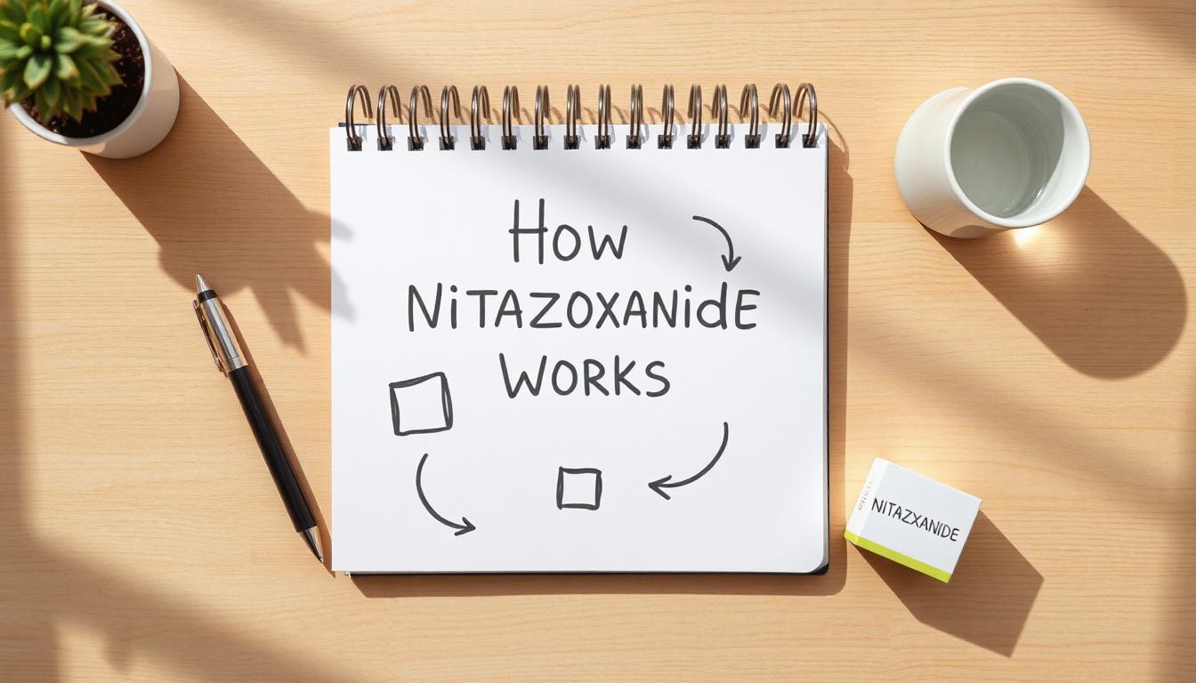 Doctor explaining Nitazoxanide mechanism of action